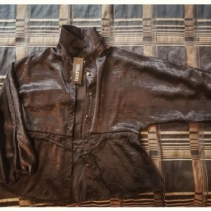 Black Boohoo blouse, NWT